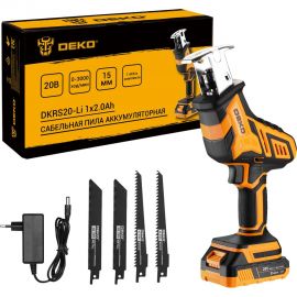 Аккумуляторная сабельная пила DEKO DKRS20-Li 063-4310 