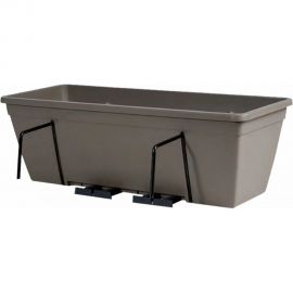 Пластиковый ящик для перил Протэкт 50 см, 16 см, мокко ЯП-50 М 