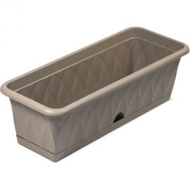 Ящик для растений с поддоном Martika Сиена 58 см, серый С173-03-СЕР 