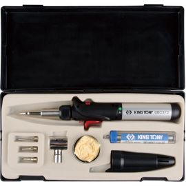 Горелка газовая паяльник KING TONY с комплектом сменных насадок 6BC3007 