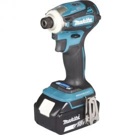 Аккумуляторный ударный бесщеточный шуруповерт Makita Т-Режим, 1/4"", 180Нм, М5-М16, кейс, 2x5Ач DTD172RTJ 