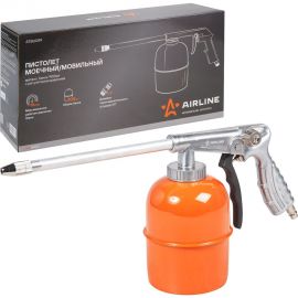 Моечный/мовильный пистолет Airline металл. бачок 900 мл. с регулятором давления PRO ATBU059 