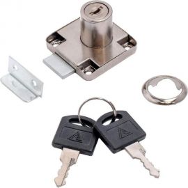 Мебельный замок ООО Комус стандарт 138-22м с ответной планкой, для дверей ящиков, 22 мм, хром (13898) 1739092 