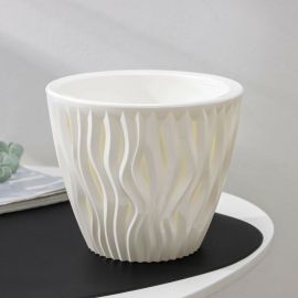 Кашпо со вставкой СИМАЛЕНД Вдохновение 3 л, 19.5 см, 16.5 см, белый 4534384 