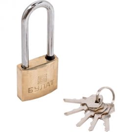 Навесной замок БУЛАТ ВС 1150-01 латунный, d=8 мм 13360 