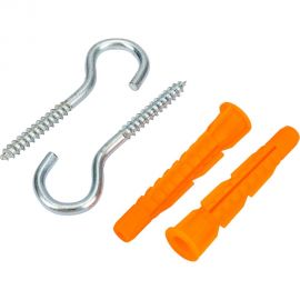 Шуруп-полукольцо Невский Крепеж 5x40 с полипроп. унив. дюбелем, 8x51 2 шт. 814329 