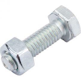 Болт Невский Крепеж DIN 933, с шестигранной головкой, оцинк., М6x20 + гайка + шайба 8 шт. 812717 