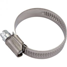 Хомуты ""ЭКСПЕРТ"" Зубр из нержавеющей стали с накатной лентой НЛ-12, 25-40 мм, 100 шт 37822-25-40-100 