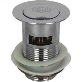 Выпуск донный клапан для умывальника MPF 1.1/4" клик-клак с переливом 37 мм ИС.110505 