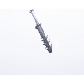 Дюбель с ударным шурупом МВИС Крепежные системы дюбель-гвоздь с усами, 6x40 мм, полипропилен, потай., 100 шт. ДБМ0640П 