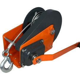 Ручная барабанная лебедка с тормозом Magnus Profi LRT-1100 1100 кг, канат 10 м SZ059381 