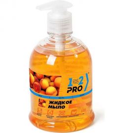 Жидкое мыло 1-2-Pro с дозатором, персик, 500 мл МПД-05 