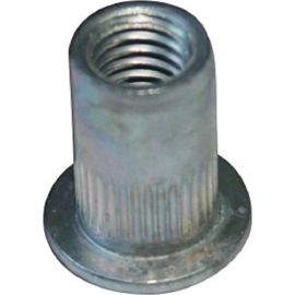 Заклепка-гайка ЦКИ М8х19.5 плоск. рифл. удл. СТ. Ц под пакет 3.1-5.5 мм, 250 шт. 50420 