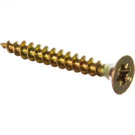 Универсальный саморез Tech-Krep 35х4,5 мм 200 шт желтый, коробка с окном 102253 