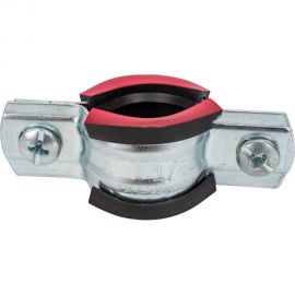 Хомут с винтовым креплением Стройбат 1/2" 20-24 мм белый цинк 6 шт. 308830 