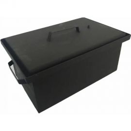 Коптильня с гидрозатвором Петромаш сталь 3 мм, двухъярусная с поддоном, 40x25x20 см 60498 