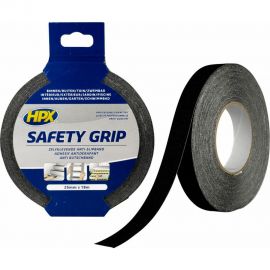 Лента безопасности HPX SB2518 SAFETY GRIP, 25 мм х 18 м, черная 5425014224177 