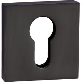 Накладка на цилиндр PUERTO квадратная, матовый черный никель INET AL 03 MBN 