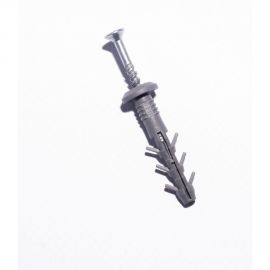 Дюбель с ударным шурупом Крепежные системы МВИС дюбель-гвоздь с усами, 6x40 мм, полипропилен, буртик, 100 шт. ДБМ0640Б 