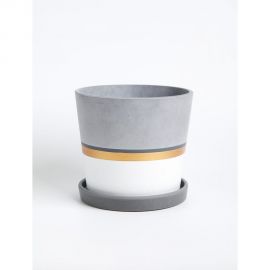 Горшок ООО КОМПОЗИТ Лувр белый конус №4. КБ-К4-164-03 