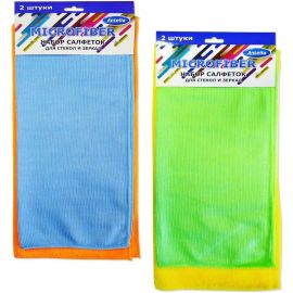Набор салфеток из микрофибры для стекол и зеркал ANTELLA 2 шт., 30х30см, 30х35см 25013 