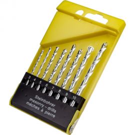 Набор сверл по бетону 3-10 мм, 8 шт, желтая коробка S.E.B. 406HP-P8B 