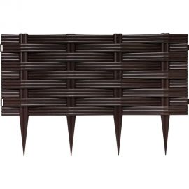 Садовое ограждение Протэкт Ива высота 25 см, коричневый СОИ-25/14 К 