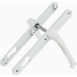 Нажимной гарнитур для мет-пласт. дверей Дверной Страж At 25/92/8 белый, закруглённая планка ДС42282 