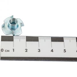 Крыльчатая мебельная забивная гайка DINFIX DIN 1624, оцинкованная, М6, 10 шт. 00-00002842 