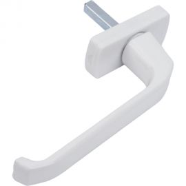 Оконная ручка для ПВХ СКОБЯНОЙ металл, бел., Хедер 009341 