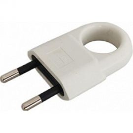 Разборная вилка General Lighting Systems GRV-P-10-FE-W-IP20 10А с ушком, без заземления, белая IP20 1/50/400 470515 