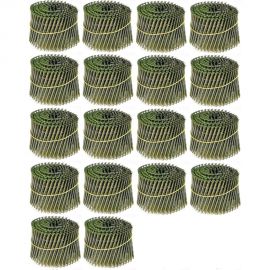 Барабанные гвозди КОРДЛЕНД 4500 шт. (18 кассет по 250 шт.) Ø 3,1 мм, длина 90 мм, Ø шляпки 7 мм, винтовые GVB-00047.18 