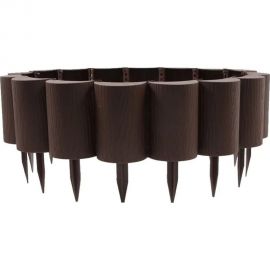 Садовое ограждение МАСТЕРСАД Садовый конструктор коричневое, высота 15 см КНСТР15-корич 