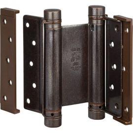 Барная пружинная петля двойного действия ALDEGHI LUIGI SPA 148х50х42 мм, цвет: бронза, к-т: 2 шт + ключ с декоративными шурупами 101AB150B 