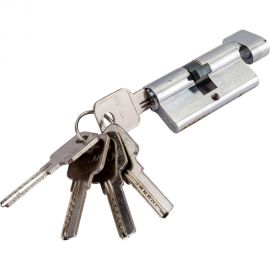 Цилиндр PALIDORE алюмин. А 60 PC (ключ/завертка, хром бл.) TURDUS 98760948 