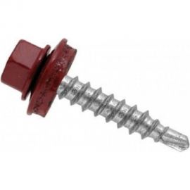 Саморез Невский Крепеж КР RAL 3011 темно-красный, св., 4,8x51, 20 шт. 931410 