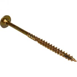 Саморез по дереву HIMTEX проф. желт. тарельчатая голова Torx 30 6x100 50 шт. 06100Wh 