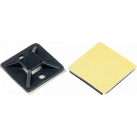 Самоклеящаяся площадка для хомутов duwi 25х25 мм, черная, упаковка 10 шт. 30208 7 