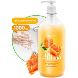Жидкое крем-мыло Grass MILANA молоко и мед 1л с дозатором 126101 