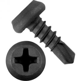 Саморез крепежная техника клоп, черный, сверло, 3,8x11, 100 шт. 10202 