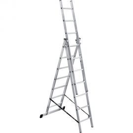 Алюминиевая трехсекционная лестница Perilla 3х7 ступеней 411307 