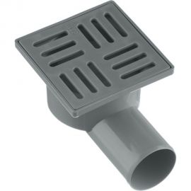 Горизонтальный трап RTP с сухим затвором с поплавком серый D 50 мм, 100х100 мм 36579 