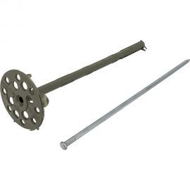 Дюбель для утеплителя с металлическим гвоздем Стройбат 10x200 25 шт 127640 