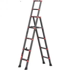 Телескопическая лестница-стремянка WORKY BLACK 6+7 ступеней, 1.7м+2м ARD257796 