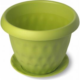 Горшок для растений с поддоном Martika Розетта 21.0 л, диам. 400 мм, зеленый С130ЗЕЛ 