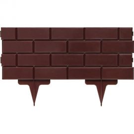 Садовое ограждение Протэкт Кирпич высота 19 см, коричневый СОК-19/15 К 