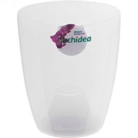 Горшок SANTINO Орхидея 2 л, 14х17.5 см, прозрачный 049166 
