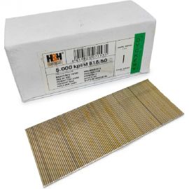 Отделочные гвозди H&H 18ga 50 мм, цинк, 5000 шт. B18/50 