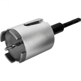 Коронка алмазная Профи по бетону 68 мм, SDS-plus, безударная, 4 сегмента высотой 10 мм ПРАКТИКА 908-238 