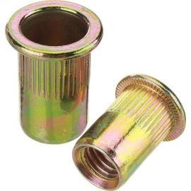 Резьбовая заклепка STARFIX М8 цилиндрический бортик, желтый цинк, 150 шт. SMC1-48530-150 